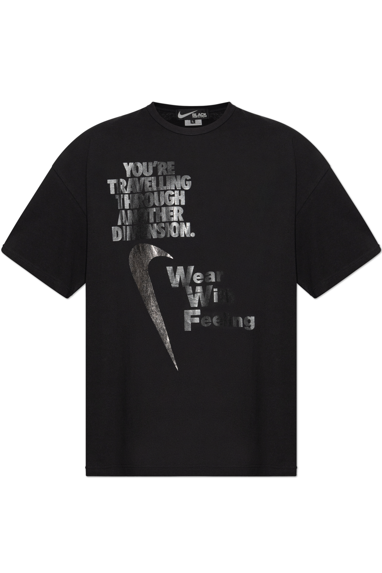 トップス BLACK COMME des GARCONS / NIKE Tshirt Black Comme Des Garçons x Nike logo-print Cotton T-shirt